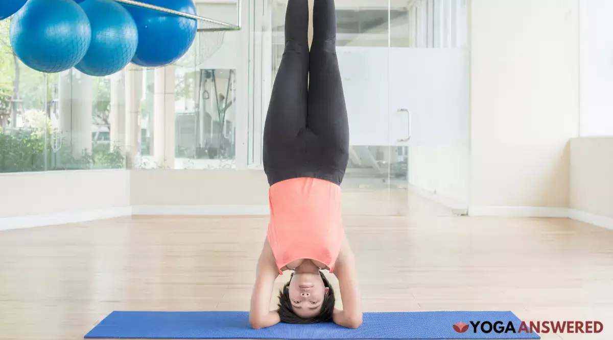 how to do supported headstand pose